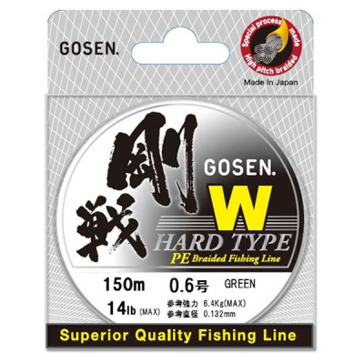 Леска плетеная (шнур) Gosen W 4 braid Hard Type 150м Moss Green 