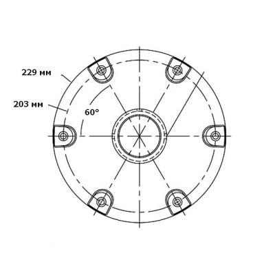 Стойка под сиденье COLUMBIA 325 мм, диаметр 73 мм, основание 230 мм