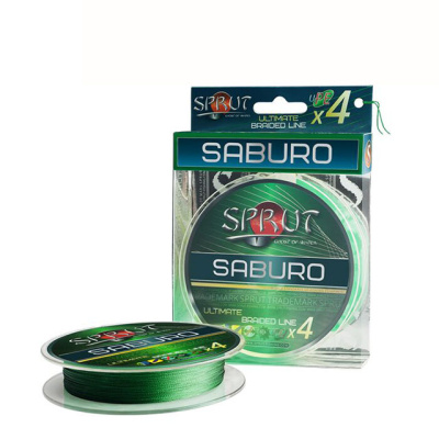 Леска плетеная (шнур) SPRUT SABURO SOFT ULTIMATE BRAIDED LINE X4 (sprut31245  (95 м 0,16мм) )