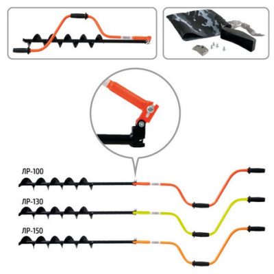 Ледобур Onega ЛР-150 двуручный ( ручка оранжевая)
