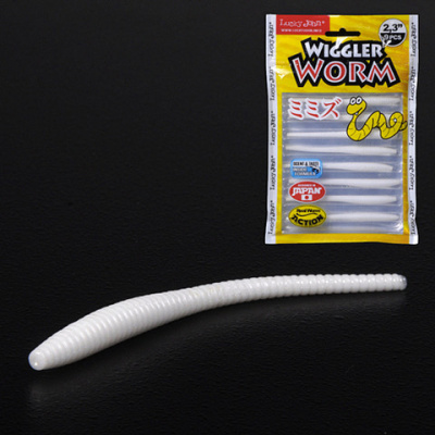 Приманка силиконовая (мягкая), съедобная слаг LUCKY JOHN PRO SERIES WIGGLER WORM (140153-033 / 2,1" / 033)