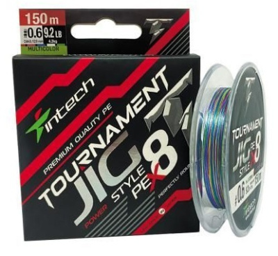 Леска плетеная (шнур) INTECH TOURNAMENT JIG STYLE PE X8 MULTICOLOR 