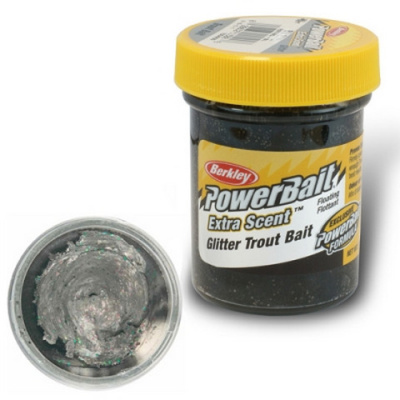 Паста форелевая BERKLEY POWERBAIT SELECT GLITTER TROUT BAIT (Blk/White/)