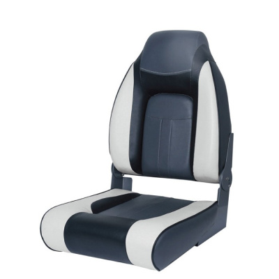 Сиденье мягкое складное Premium Designer High Back Seat, серо-чёрное