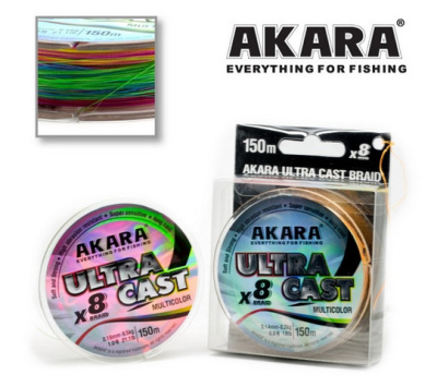 Леска плетеная (шнур) AKARA ULTRA CAST X-8 MULTICOLOR 