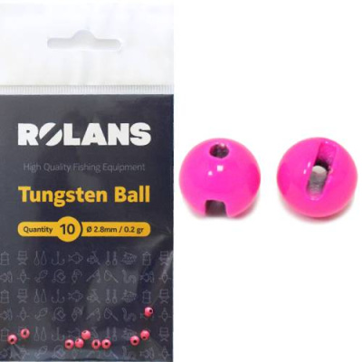 Груз вольфрамовые головки ROLANS #PINK (#2.8mm; 0,2гр;Pink;10шт)