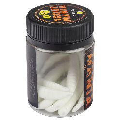 Приманка силиконовая (мягкая) TRIXBAIT FAT WORM CHEESE (TBFW3-002 / 3" / 002 White)