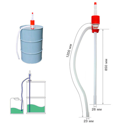 Ручной насос для перекачки жидкостей и ГСМ, SP-300MP