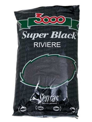 Прикормка Sensas 3000 Super BLACK Riviere 1кг