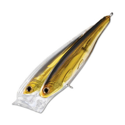 Воблер LIVETARGET GLASS MINNOW BAITBALL POPPER ( Длина (мм) 65; Вес (гр.) 7 / gold/bronze)